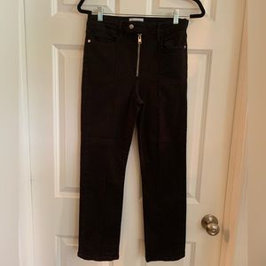 Trendy Zip Up Stylish Black Jeans